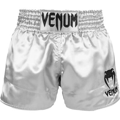 Venum Classic Muay Thai Shorts - Silver-Black - M Venum Classic Muay Thai Shorts - Silver-Black - M