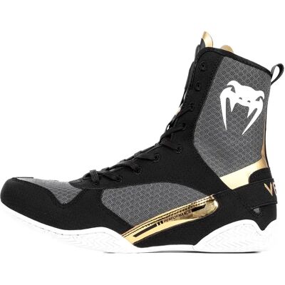 Venum Elite Scarpe da Pugilato - Nero Bianco Oro - Supporto e Stabilità Venum Elite Scarpe da Pugilato - Nero Bianco Oro - Supporto e Stabilità