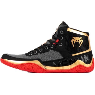 Venum Elite Wrestling Ringerschuhe - Nero Oro Rosso - Scarpe di lotta Venum Elite Wrestling Ringerschuhe - Nero Oro Rosso - Scarpe di lotta