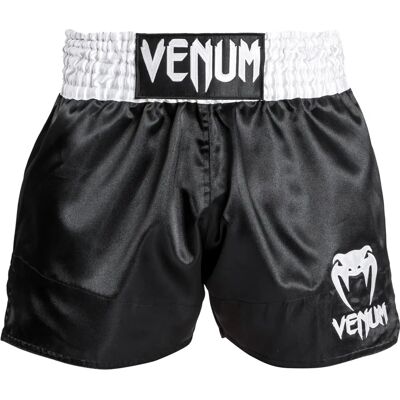 Venum Classic Muay Thai Shorts - Nero/Bianco - Shorts Venum Classic Muay Thai Shorts - Nero/Bianco - Shorts