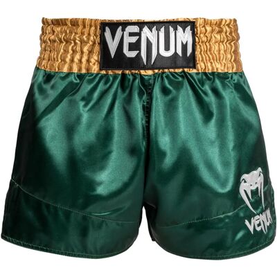Venum Classic Muay Thai Shorts - Zöld/Arany/Fehér Venum Classic Muay Thai Shorts - Zöld/Arany/Fehér