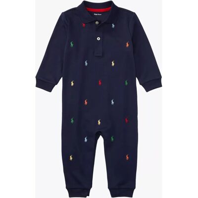 Ralph Lauren Baby Sleepsuit - Soft Cotton Interlock - Signature Pony Pattern Ralph Lauren Baby Sleepsuit - Soft Cotton Interlock - Signature Pony Pattern