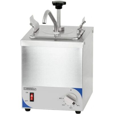 Distributore di salsa in acciaio inox Casselin - 2,5L - 45-90°C - Self-service Distributore di salsa in acciaio inox Casselin - 2,5L - 45-90°C - Self-service