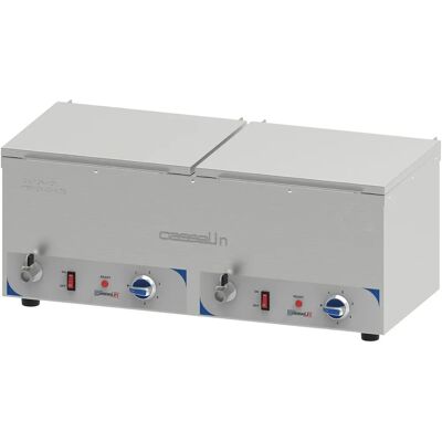 Casselin CBMECS2 - Bain-marie doppio per salsicce - 2 x GN 1/2 - 150mm Casselin CBMECS2 - Bain-marie doppio per salsicce - 2 x GN 1/2 - 150mm