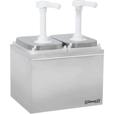 Casselin CPSN22L - Pompa per salsa in acciaio inox 2x2L Casselin CPSN22L - Pompa per salsa in acciaio inox 2x2L