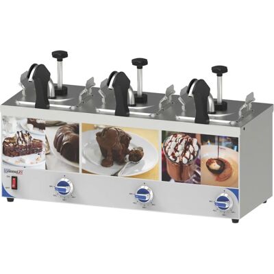 Distributeur à sauce en acier inoxydable Casselin - Modèle CDSPBC3 Distributeur à sauce en acier inoxydable Casselin - Modèle CDSPBC3