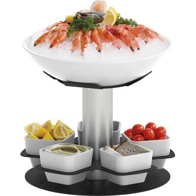 Casselin CPFR1F Seafood Display Stand - Draaiend, Zwart staal Casselin CPFR1F Seafood Display Stand - Draaiend, Zwart staal