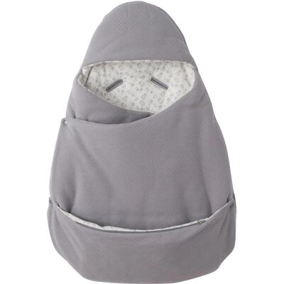 Vertbaudet Cinza Claro 2-em-1 Manta para bebê - Roupas de bebê Vertbaudet Cinza Claro 2-em-1 Manta para bebê - Roupas de bebê