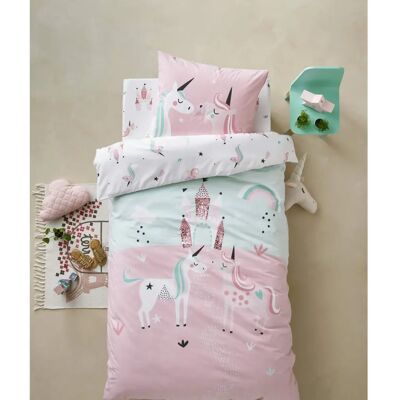 Vertbaudet Unicorn Magic Bedding Set - Cotton, Reversible Sequins Vertbaudet Unicorn Magic Bedding Set - Cotton, Reversible Sequins
