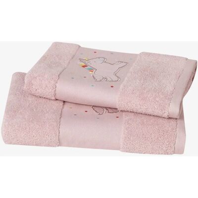 VERTBAUDET - Unicorn towel - Rose clair - 50x90 cm - Towel VERTBAUDET - Unicorn towel - Rose clair - 50x90 cm - Towel