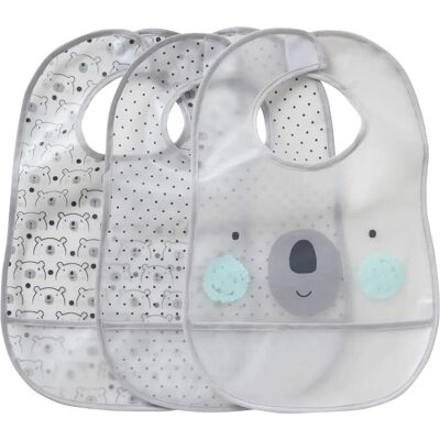 Baberos para bebé Vertbaudet - Pack de 3 impermeables con bolsillo recogedor desde el nacimiento Baberos para bebé Vertbaudet - Pack de 3 impermeables con bolsillo recogedor desde el nacimiento