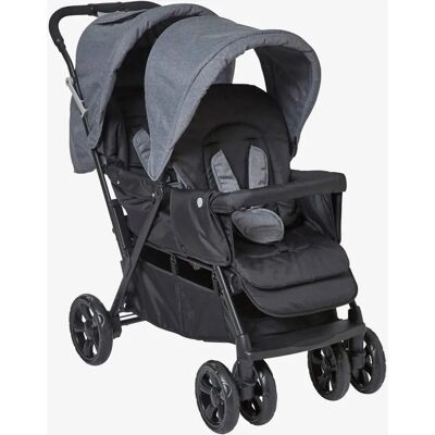 Poussette double Vertbaudet Duocity2 - Gris Poussette double Vertbaudet Duocity2 - Gris