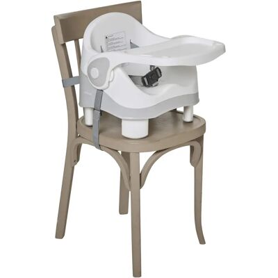 Vertbaudet Rehausseur rigide gris/blanc - Accessoire pour chaise enfant Vertbaudet Rehausseur rigide gris/blanc - Accessoire pour chaise enfant