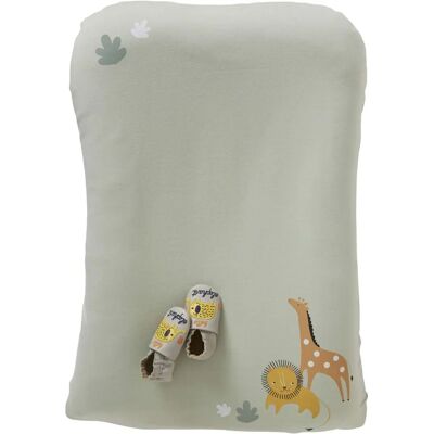 Housse en coton vert clair VERTBAUDET pour matelas à langer - Housse à langer Housse en coton vert clair VERTBAUDET pour matelas à langer - Housse à langer