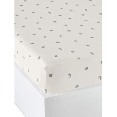 VERTBAUDET Drap-housse bio pour bébé - Motif hérissons petits VERTBAUDET Drap-housse bio pour bébé - Motif hérissons petits