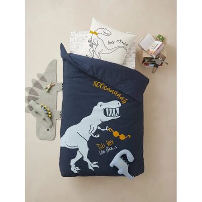 Vertbaudet Children's Blue Dinosaur Bedding Set - Kids' Duvet Cover & Pillowcase Vertbaudet Children's Blue Dinosaur Bedding Set - Kids' Duvet Cover & Pillowcase