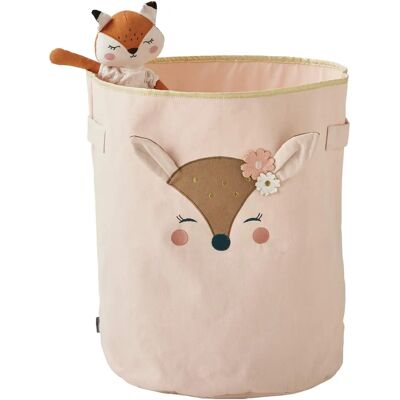 VERTBAUDET Grande cesto rosa para armazenamento - Organizador de brinquedos - XL VERTBAUDET Grande cesto rosa para armazenamento - Organizador de brinquedos - XL