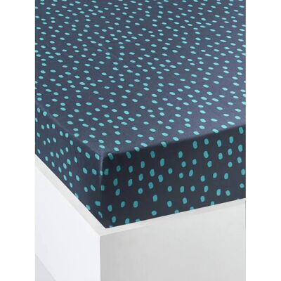 Drap-housse Jungle Night marine vert en coton - Enfant Drap-housse Jungle Night marine vert en coton - Enfant