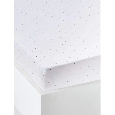 VERTBAUDET Baby Fitted Sheet Green Bunny White - Bedding VERTBAUDET Baby Fitted Sheet Green Bunny White - Bedding