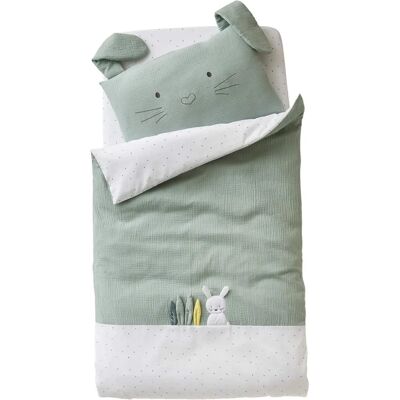 Vertbaudet Baby Mint Water Cotton Duvet Cover - Baby Bedding Vertbaudet Baby Mint Water Cotton Duvet Cover - Baby Bedding