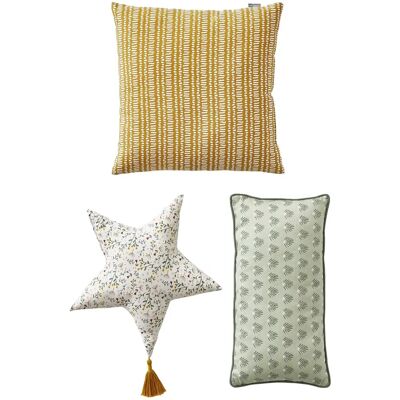 Vertbaudet Modelo Conjunto de 3 Almofadas Multicoloridas Vertbaudet Modelo Conjunto de 3 Almofadas Multicoloridas