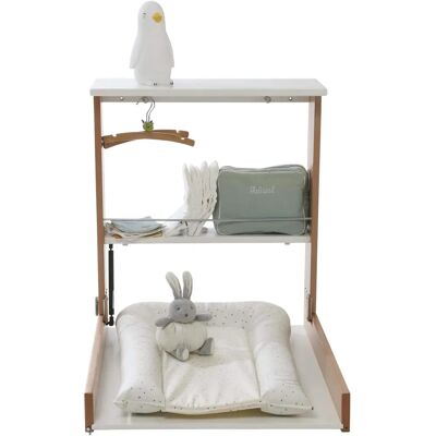 Vertbaudet Mesa de troca de parede - Natural/Branco - Móveis para bebê que economizam espaço Vertbaudet Mesa de troca de parede - Natural/Branco - Móveis para bebê que economizam espaço