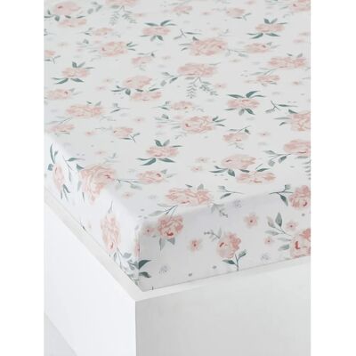 Vertbaudet Baby Rose Print Fitted Sheet Vertbaudet Baby Rose Print Fitted Sheet