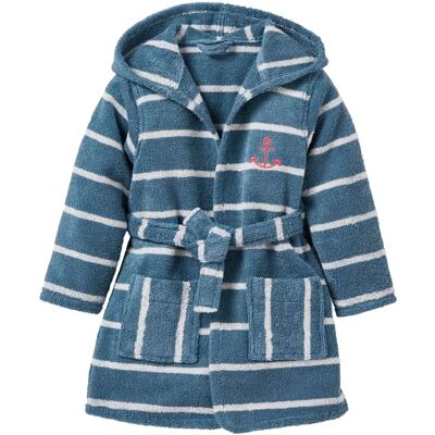 Vertbaudet Peignoir rayé bleu/blanc enfant à capuche - 12A - Peignoir Vertbaudet Peignoir rayé bleu/blanc enfant à capuche - 12A - Peignoir