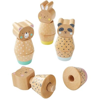 Jeu d'Animaux en Bois Vertbaudet - Multicolore - Sécurisé pour enfants Jeu d'Animaux en Bois Vertbaudet - Multicolore - Sécurisé pour enfants