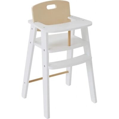 Vertbaudet Cadeira alta de porcelana para bonecas de madeira Vertbaudet Cadeira alta de porcelana para bonecas de madeira