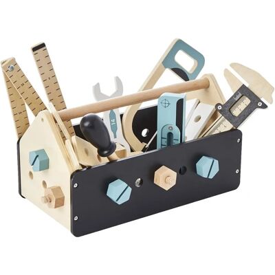 Boîte à outils en bois noir Vertbaudet - Jouet éducatif DIY Boîte à outils en bois noir Vertbaudet - Jouet éducatif DIY