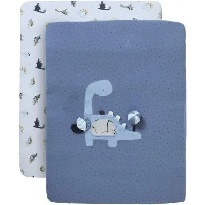 VERTBAUDET Pack de 2 fundas para fondo de parque - Azul Jungle VERTBAUDET Pack de 2 fundas para fondo de parque - Azul Jungle