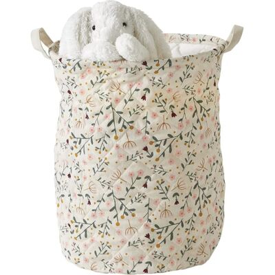 Vertbaudet Branca Cesta de Armazenamento Floral - Storage Basket Vertbaudet Branca Cesta de Armazenamento Floral - Storage Basket