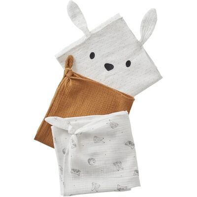 Lot de 3 langes en gaze de coton bio Vertbaudet Lot de 3 langes en gaze de coton bio Vertbaudet