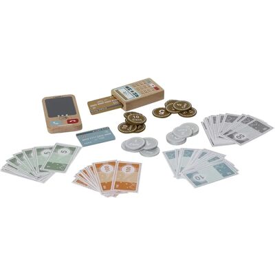 Vertbaudet Conjunto de moedas de madeira multicolorido - Brinquedo educativo Vertbaudet Conjunto de moedas de madeira multicolorido - Brinquedo educativo