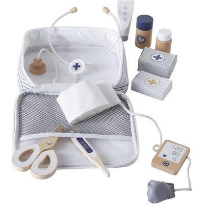 Set de docteur en bois blanc Vertbaudet pour poupée - Kit médical pour enfants Set de docteur en bois blanc Vertbaudet pour poupée - Kit médical pour enfants
