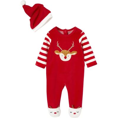 Ensemble de Noël en Velours pour Bébé - Rudolph Ensemble de Noël en Velours pour Bébé - Rudolph