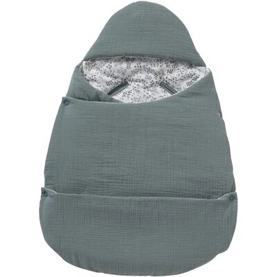 Saco de dormir para bebê Vertbaudet - Sauge - Envoltório de gaze de algodão transformável Saco de dormir para bebê Vertbaudet - Sauge - Envoltório de gaze de algodão transformável