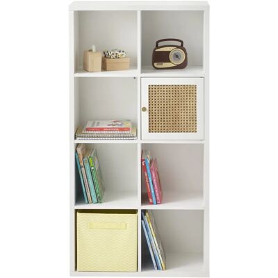 Porte pour meuble à cases en cannage blanc - Vertbaudet Porte pour meuble à cases en cannage blanc - Vertbaudet
