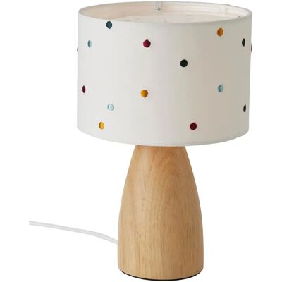 Lámpara de mesita con lunares bordados multicolor - Lámpara de noche Lámpara de mesita con lunares bordados multicolor - Lámpara de noche