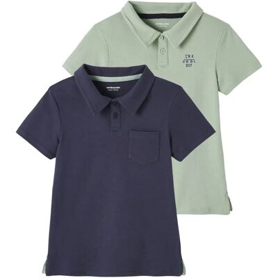 Vertbaudet Lot de 2 Polos Bleu Clair - Polos Vertbaudet Lot de 2 Polos Bleu Clair - Polos