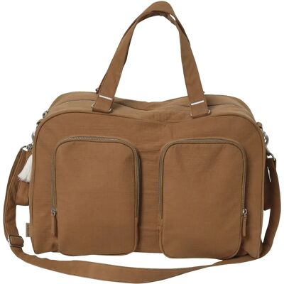 Vertbaudet Sac à langer Family L en gaze de coton - Multi-poche, Marron Clair Vertbaudet Sac à langer Family L en gaze de coton - Multi-poche, Marron Clair