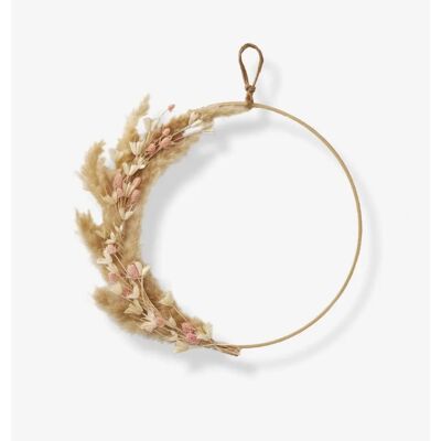 VERTBAUDET Coroa de flores secas rosa - Coroa decorativa VERTBAUDET Coroa de flores secas rosa - Coroa decorativa