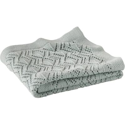Manta de bebê em algodão orgânico Vertbaudet - Água verde - 75X100 Manta de bebê em algodão orgânico Vertbaudet - Água verde - 75X100