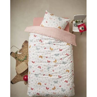 Parure de Literie Enfant Papillons Rose Parure de Literie Enfant Papillons Rose