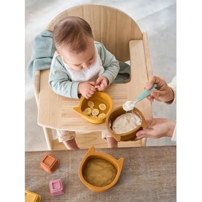 Vertbaudet Lot de 3 bols en silicone Chat - Cuisine & Repas Vertbaudet Lot de 3 bols en silicone Chat - Cuisine & Repas