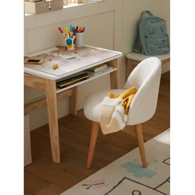 Chaise pour enfants en fausse fourrure ivoire Vertbaudet - Chaise enfantine Chaise pour enfants en fausse fourrure ivoire Vertbaudet - Chaise enfantine