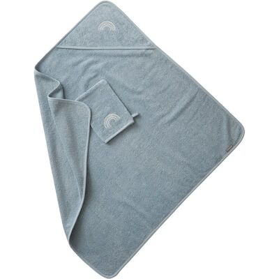 Vertbaudet Baby Bath Towel - Personalized Blue Cotton Vertbaudet Baby Bath Towel - Personalized Blue Cotton