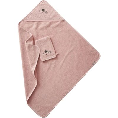 Ensemble de Serviette de Bain Rose Personnalisable - Serviette et Gant - Publicité Ensemble de Serviette de Bain Rose Personnalisable - Serviette et Gant - Publicité