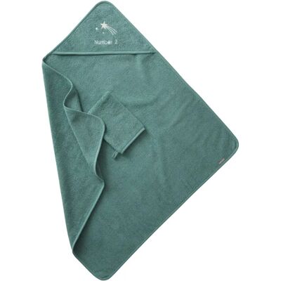 Ensemble de serviettes de bain personnalisables vert foncé - Vertbaudet Ensemble de serviettes de bain personnalisables vert foncé - Vertbaudet